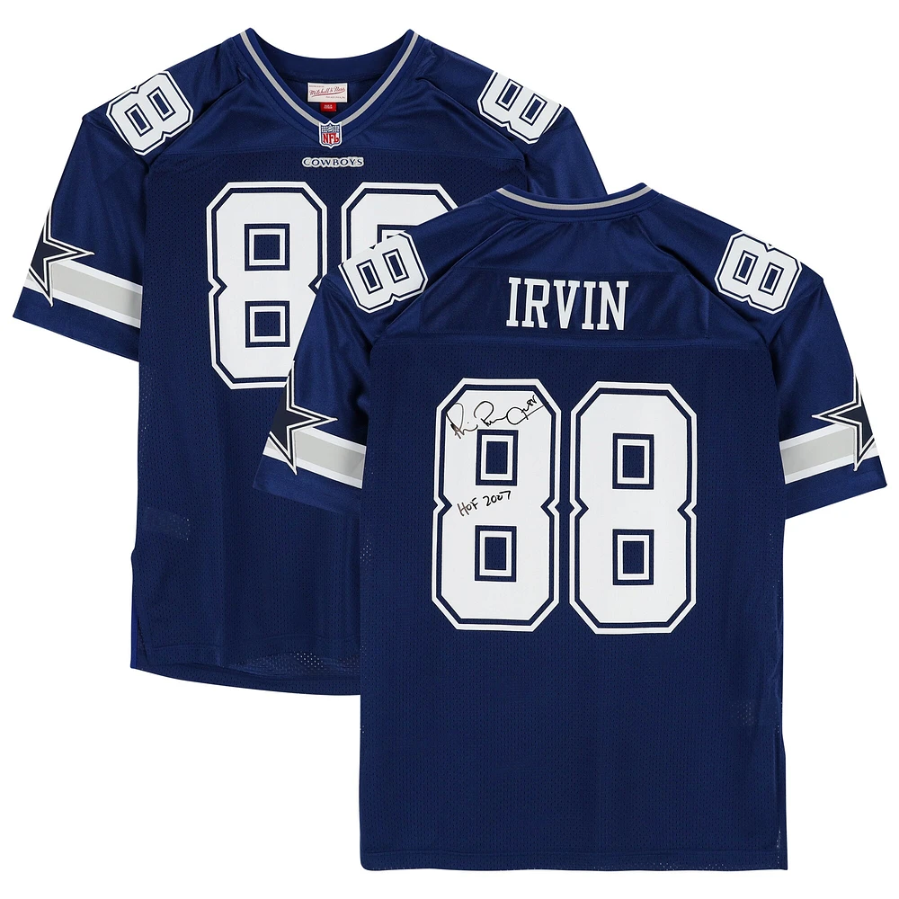 Michael Irvin Dallas Cowboys Autographed Blue 1996 Mitchell & Ness Authentic Jersey with "HOF 2007" Inscription