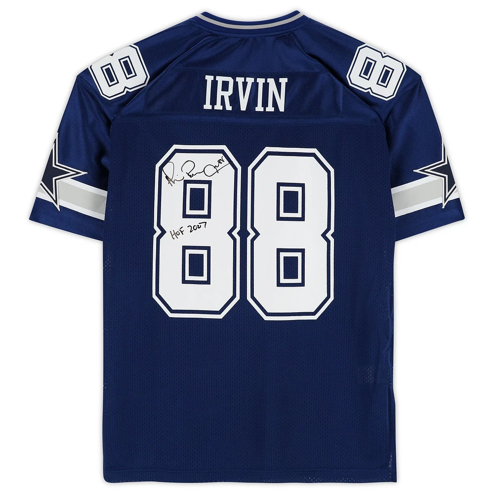Michael Irvin Dallas Cowboys Autographed Blue 1996 Mitchell & Ness Authentic Jersey with "HOF 2007" Inscription