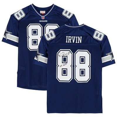 Michael Irvin Dallas Cowboys Autographed Blue 1996 Mitchell & Ness Authentic Jersey with "HOF 2007" Inscription