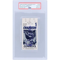 Michael Irvin Dallas Cowboys Autographed Preseason Pro Debut PSA Authenticated 5/10 Ticket from August 6th, 1988 