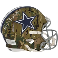 Michael Irvin Dallas Cowboys Autographed Riddell CAMO Alternate Speed Authentic Helmet with "HOF 2007" Inscription