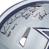 Michael Irvin Dallas Cowboys Autographed Riddell Speed Authentic Helmet with "HOF 2007" & "Super Bowl XXVII, XXVIII, XXX Champs!" Inscriptions