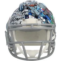 Michael Irvin Dallas Cowboys Autographed Riddell Speed Mini Helmet - Art by Charles Fazzino - WN55914918