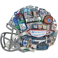 Michael Irvin Dallas Cowboys Autographed Riddell Speed Mini Helmet - Art by Charles Fazzino - WN55914918