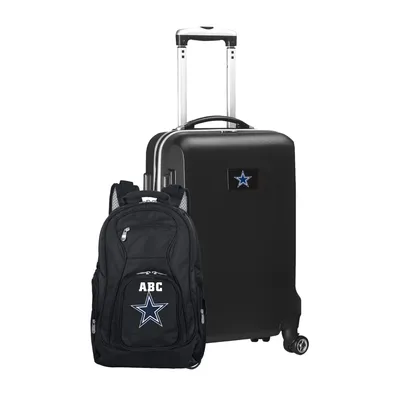 Dallas Cowboys MOJO Personalized Deluxe 2-Piece Backpack & Carry-On Set - Black