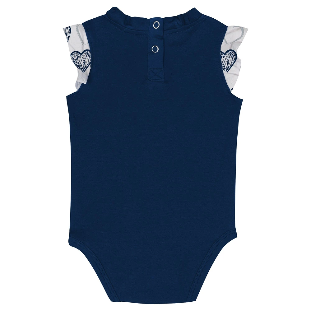 Newborn & Infant Dallas Cowboys Happy Hearts 2-Piece Bodysuit Set