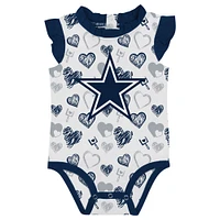 Newborn & Infant Dallas Cowboys Happy Hearts 2-Piece Bodysuit Set