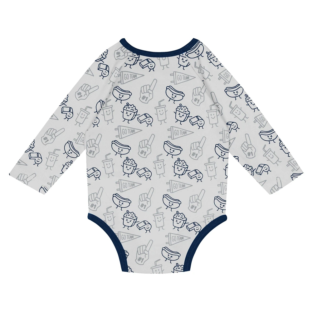 Newborn & Infant Dallas Cowboys Little Champ Long Sleeve Bodysuit, Pants Cuffed Knit Hat 3-Piece Set