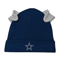 Nouveau-né et bébé blanc/bleu marine Dallas Cowboys Dream Team body pantalon chapeau ensemble