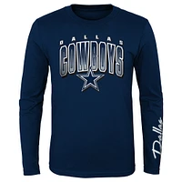 Préscolaire Heather Gray/Marine Dallas Cowboys Fan Fave T-Shirt Combo Set