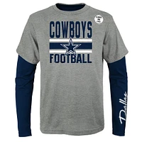 Preschool Heather Gray/Navy Dallas Cowboys Fan Fave T-Shirt Combo Set