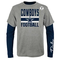 Preschool Gris/Marine Dallas Cowboys Fan Fave T-Shirt Combo Set