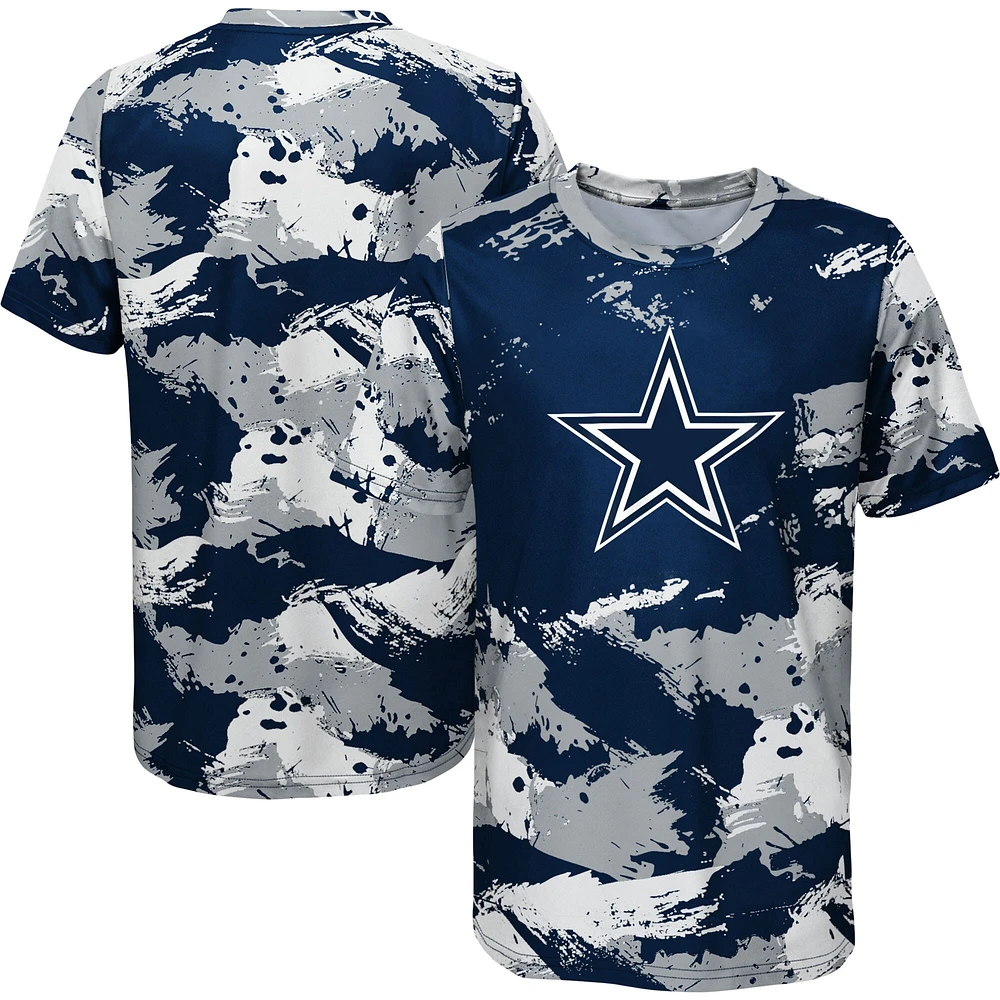 T-shirt préscolaire bleu marine/argent à motif croisé des Cowboys de Dallas