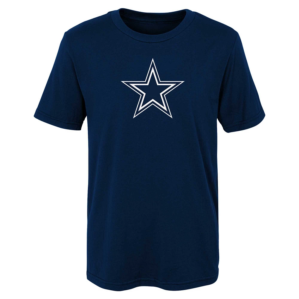 T-shirt à logo primaire Dallas Cowboys bleu marine pour enfants d'âge préscolaire