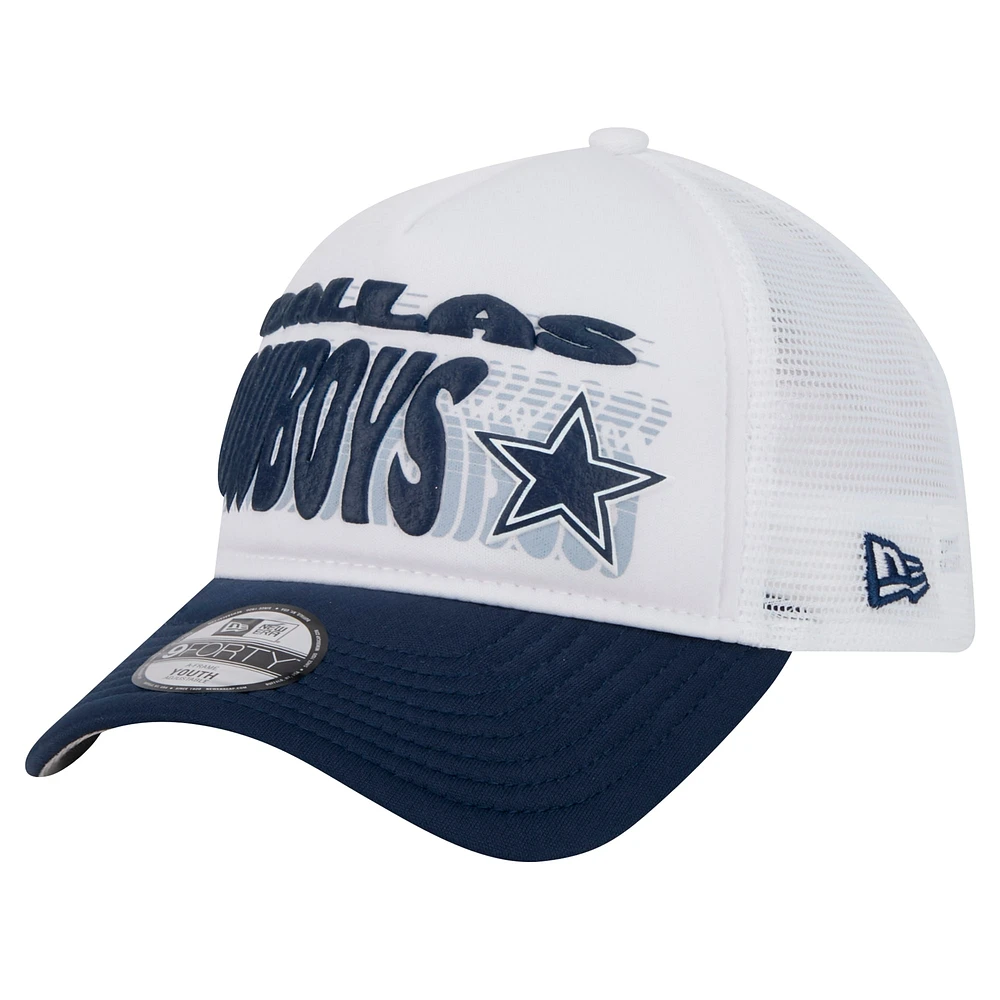 Casquette ajustable 9FORTY à imprimé A Frame de l'équipe des Cowboys de Dallas de New Era pour enfants d'âge préscolaire