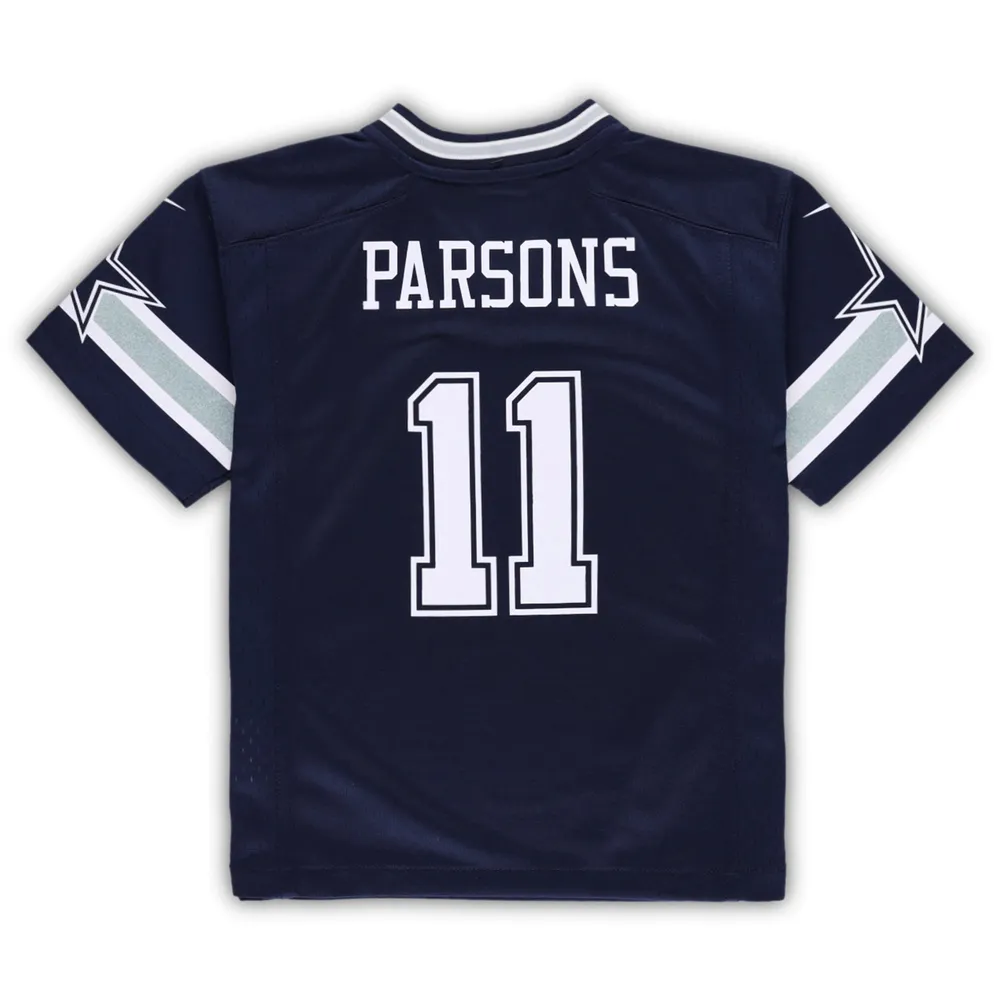 Maillot de match Nike Micah Parsons bleu marine des Cowboys Dallas pour enfants d'âge préscolaire