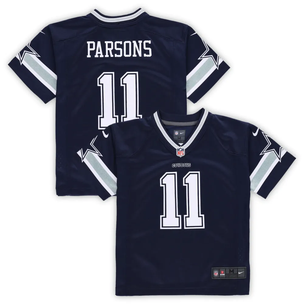 Maillot de match Nike Micah Parsons bleu marine des Cowboys Dallas pour enfants d'âge préscolaire