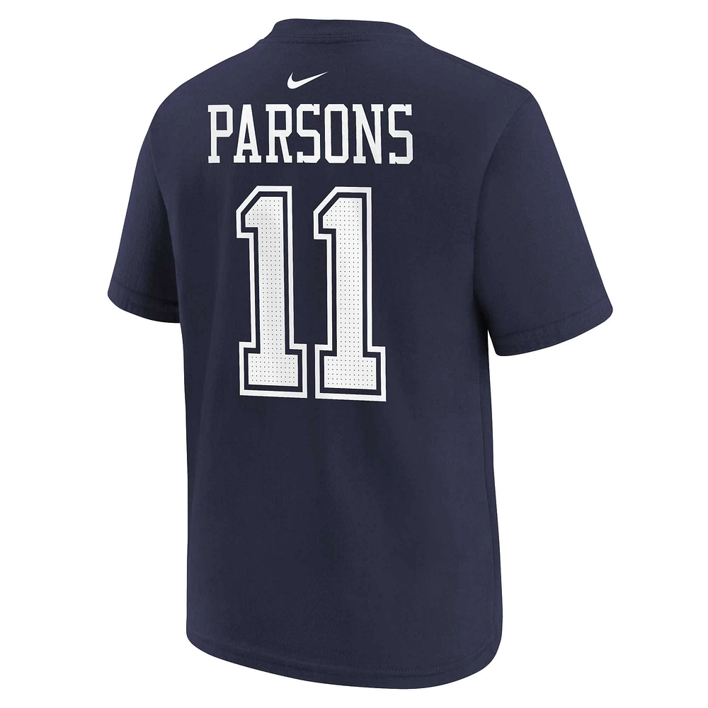 Preschool Nike Micah Parsons Navy Dallas Cowboys Player Name & Number T-Shirt