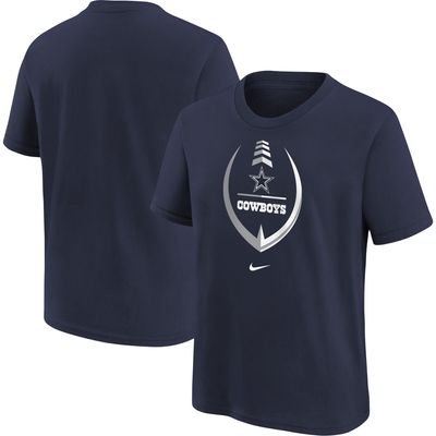 Preschool Nike Navy Dallas Cowboys Icon Wordmark - T-Shirt