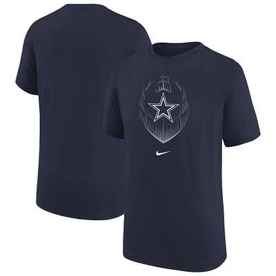 T-shirt Nike bleu marine Dallas Cowboys Legend Icon Performance pour enfant d'âge préscolaire