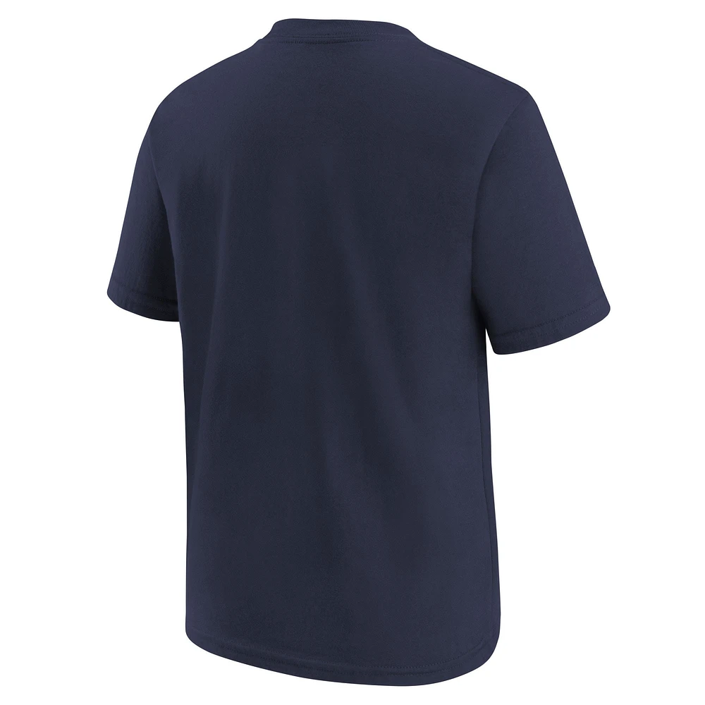 T-shirt Nike bleu marine avec logo de l'équipe des Cowboys Dallas pour enfants d'âge préscolaire