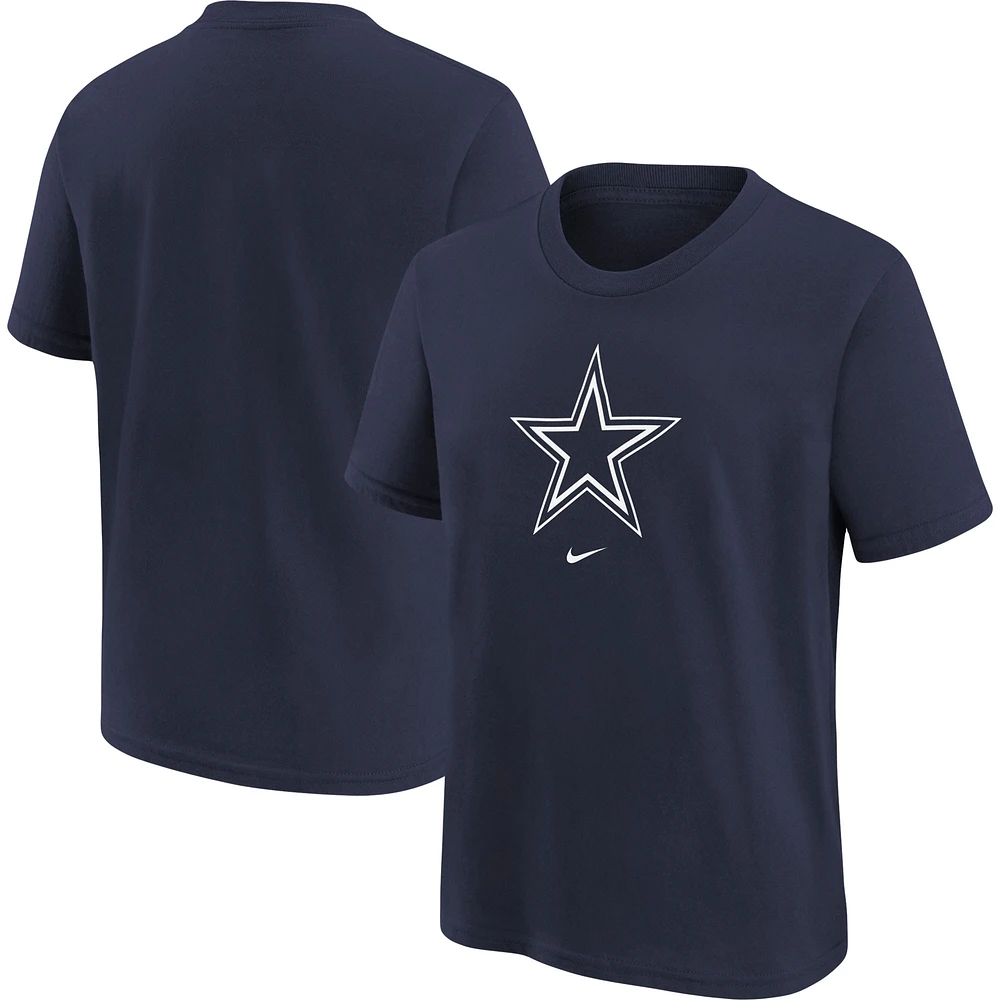 T-shirt Nike bleu marine avec logo de l'équipe des Cowboys Dallas pour enfants d'âge préscolaire