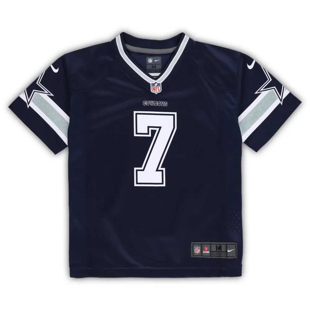 Maillot de match Nike Trevon Diggs bleu marine des Cowboys Dallas pour enfants d'âge préscolaire