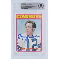 Roger Staubach Dallas Cowboys Autographed 1972 Topps #200 Beckett Fanatics Witnessed Authenticated Rookie Card 