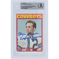 Roger Staubach Dallas Cowboys Autographed 1972 Topps #200 Beckett Fanatics Witnessed Authenticated Rookie Card with "Captain America" Inscription