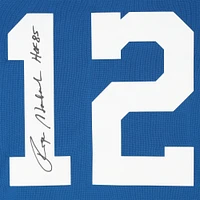 Roger Staubach Dallas Cowboys Autographed Blue Authentic Mitchell & Ness Jersey with "HOF 85" Inscription