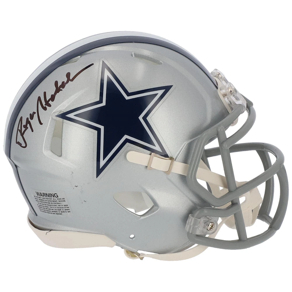 Casque Riddell Speed Mini autographié par Roger Staubach des Dallas Cowboys