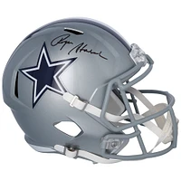 Casque réplique autographié Riddell Speed ​​des Dallas Cowboys par Roger Staubach