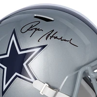 Casque réplique autographié Riddell Speed ​​des Dallas Cowboys par Roger Staubach