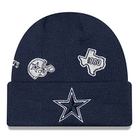 Bonnet en tricot à revers Identity Dallas Cowboys New Era pour tout-petit, bleu marine