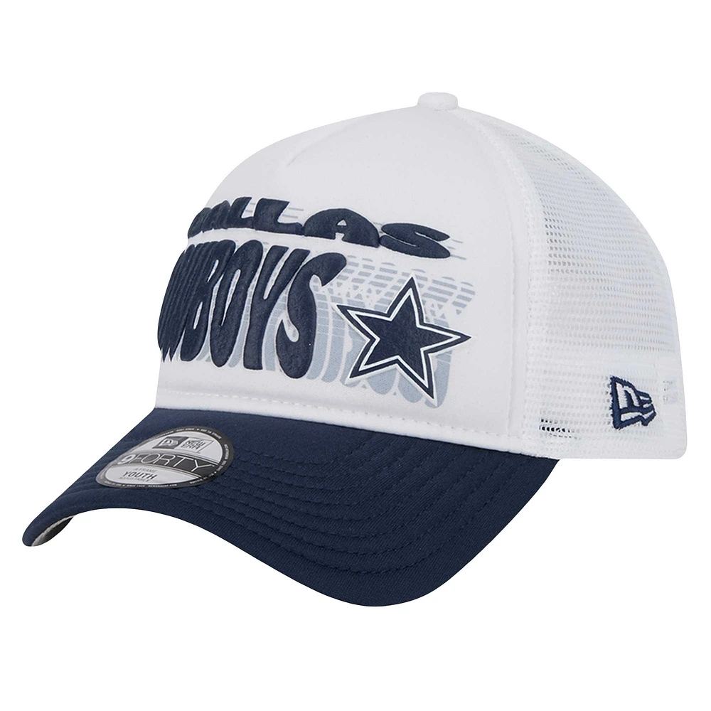 Toddler New Era White Dallas Cowboys Team Printed A Frame 9FORTY Adjustable Hat