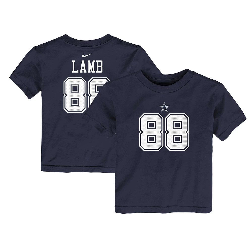 Toddler Nike CeeDee Lamb Navy Dallas Cowboys Player Name & Number T-Shirt