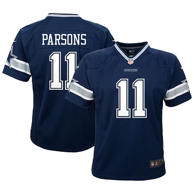 Maillot de match Nike Micah Parsons des Dallas Cowboys pour tout-petit, bleu marine