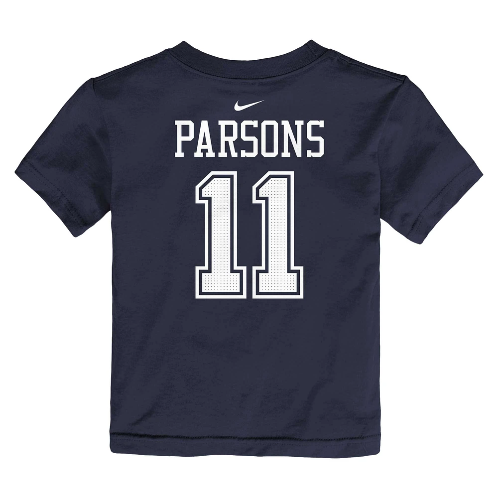 T-shirt avec nom et numéro de joueur des Dallas Cowboys Nike Micah Parsons pour tout-petit, bleu marine