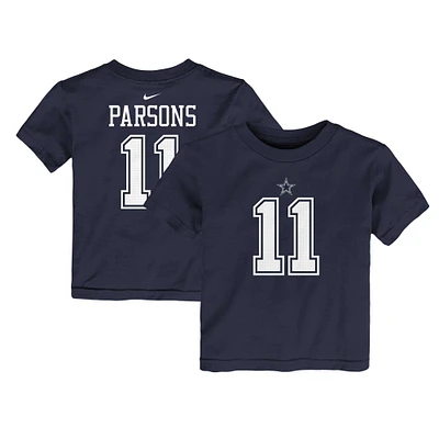 T-shirt avec nom et numéro de joueur des Dallas Cowboys Nike Micah Parsons pour tout-petit, bleu marine