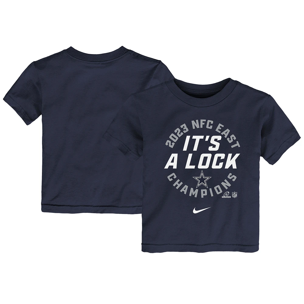 Toddler Nike  Navy Dallas Cowboys 2023 NFC East Division Champions Locker Room Trophy Collection T-Shirt