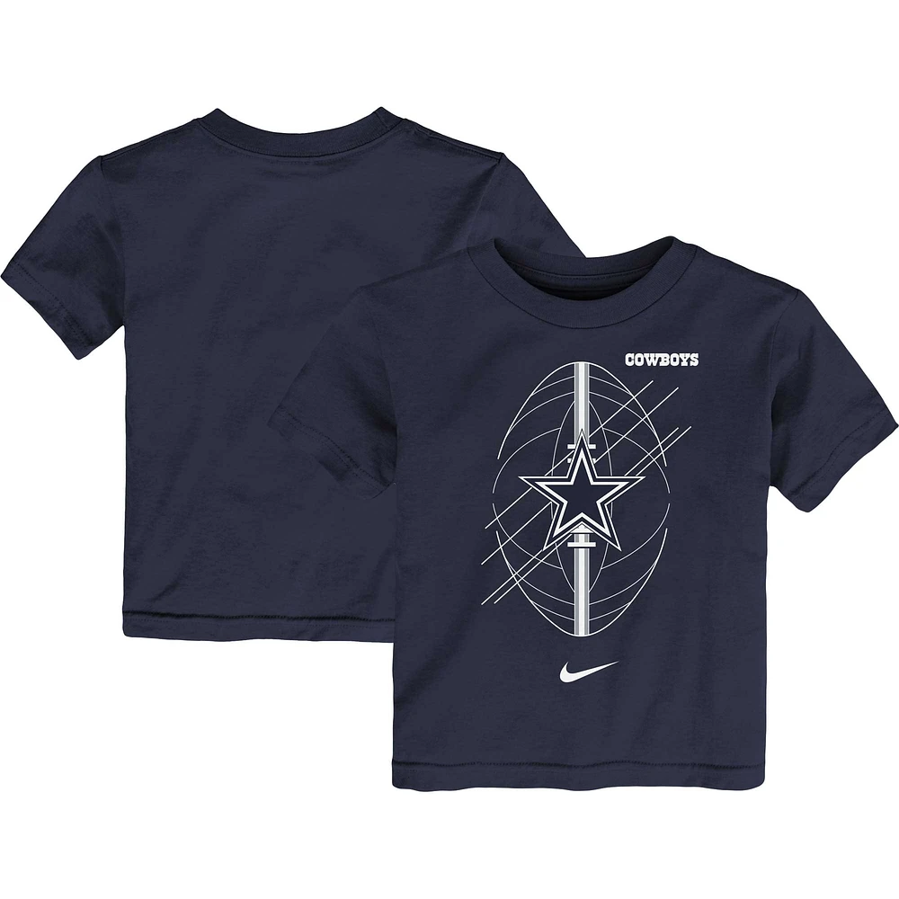 T-shirt Nike Dallas Cowboys Icon bleu marine pour tout-petit