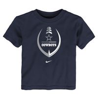 Toddler Nike Navy Dallas Cowboys Icon Wordmark - T-Shirt