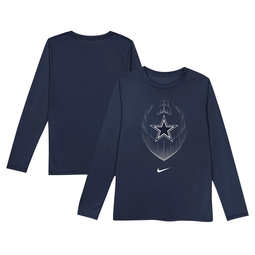 Toddler Nike Navy Dallas Cowboys Legend Icon Long Sleeve T-Shirt