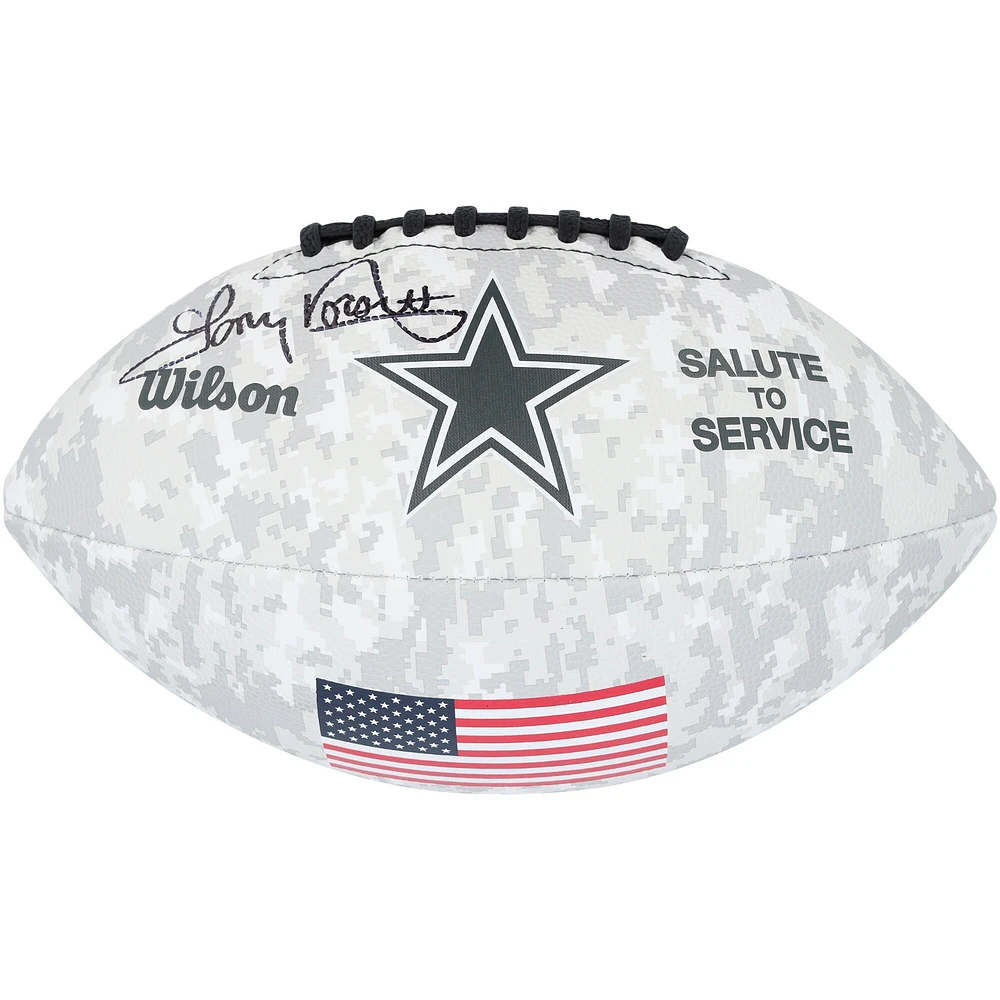 Tony Dorsett Dallas Cowboys Autographié Salute To Service Wilson Football 2024