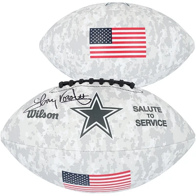 Tony Dorsett Dallas Cowboys Autographié Salute To Service Wilson Football 2024