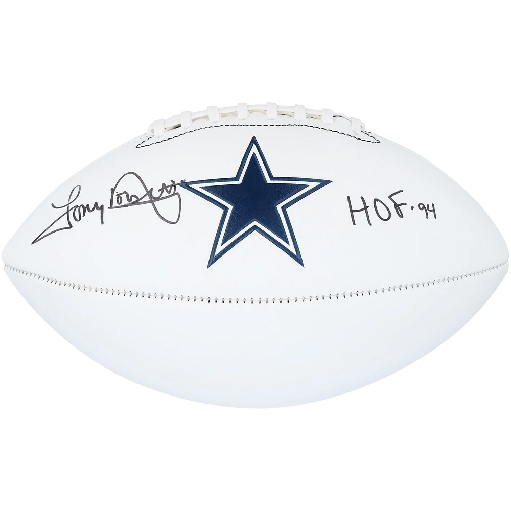 Tony Dorsett Dallas Cowboys Autographed Franklin White Panel Football with "HOF 94" Inscription 