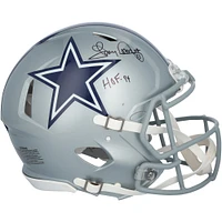 Casque Riddell Speed ​​authentique autographié par Tony Dorsett des Cowboys de Dallas avec inscription « HOF 94 »