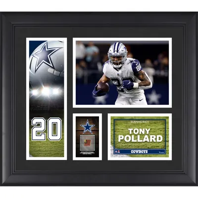 Tony Pollard Dallas Cowboys Fanatics Authentic Framed 15" x 17" Player Collage with a Piece of Game-Used Ball
