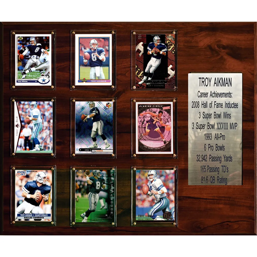 Troy Aikman Dallas Cowboys Fanatics Authentic Framed 15 x 17 Hall of Fame Career Profile