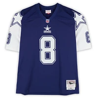 Maillot Mitchell & Ness Navy Legacy 1995 autographié par Troy Aikman des Cowboys de Dallas